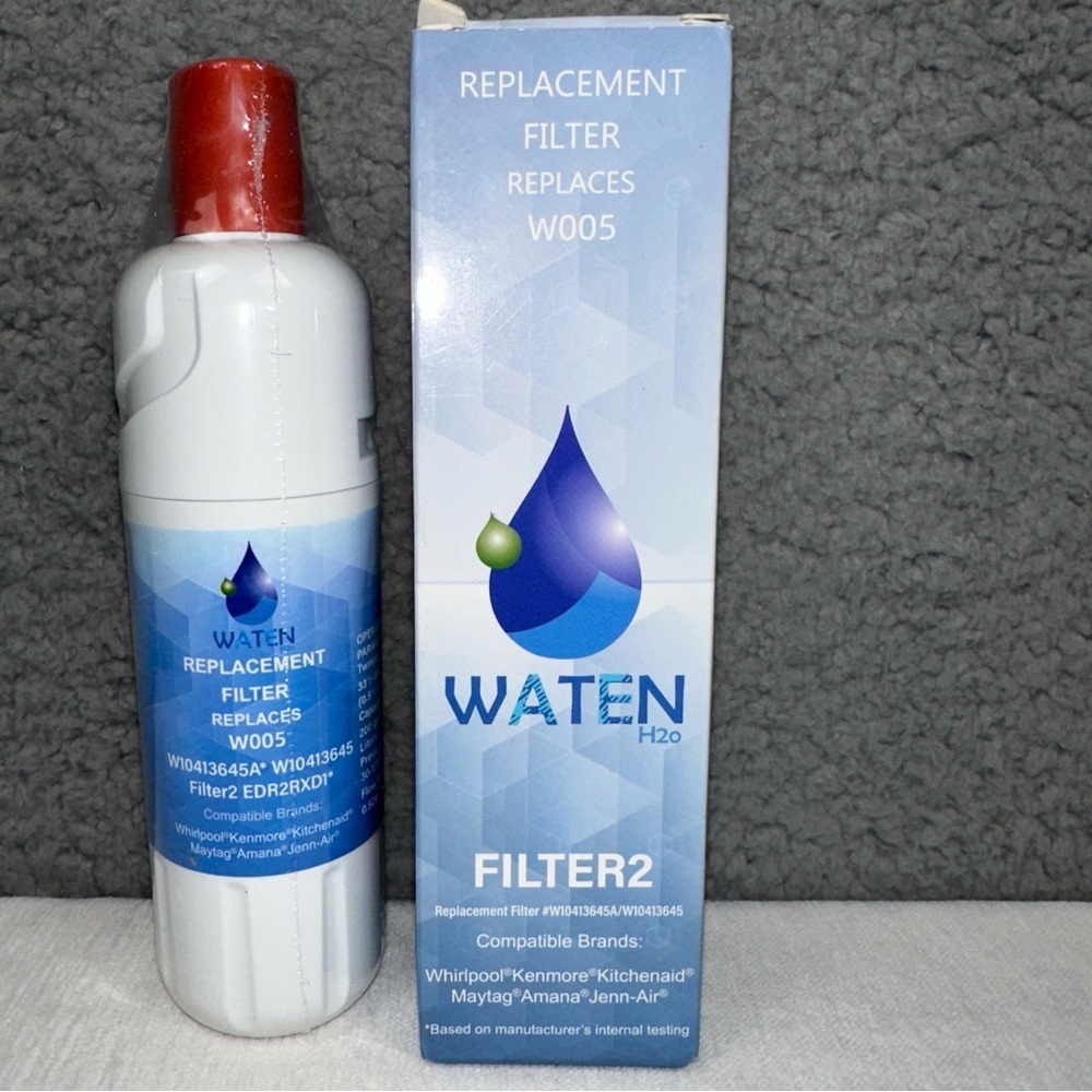 Waten H2O Filter 2 Replacement W005 Water Filter W10413645A/W10413645 EDR2RXD1